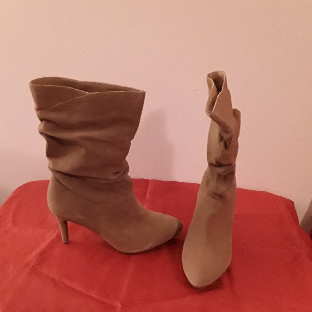 Tan Suede Booties